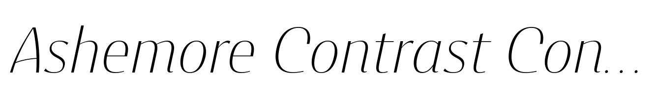 Ashemore Contrast Condensed Thin Italic